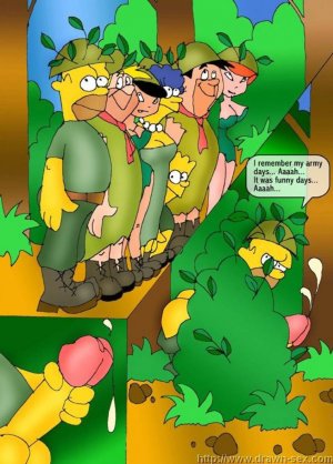 Simpsons visit Flintstones