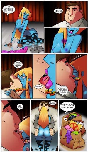 X Men â€“ Sexfire Up to Trask - boobs job porn comics | Eggporncomics