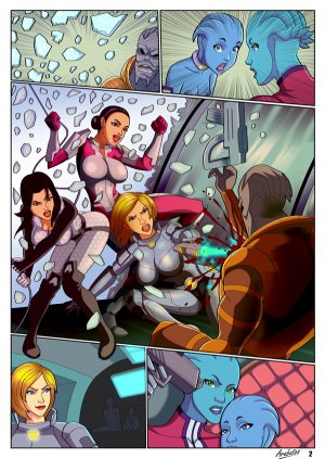 Mass Effect In Lesbian Orgy (Miranda and Shepard) - Page 3