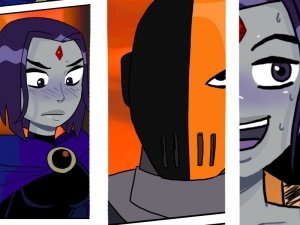 Raven and Slade (Teen Titans) by Eyxxx]