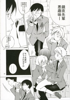 (C70) [Ichinichi Sanjou (Jinguu Kozue)] Ohimesama wa Muku na Yuugi ni Mi o Yudaneru (Ouran High School Host Club) - Page 17