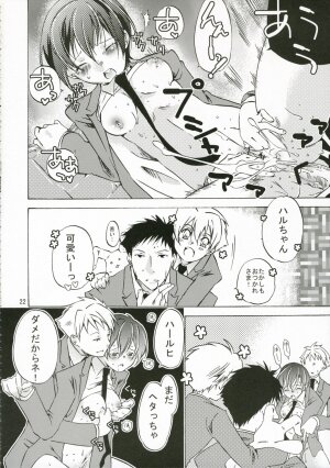 (C70) [Ichinichi Sanjou (Jinguu Kozue)] Ohimesama wa Muku na Yuugi ni Mi o Yudaneru (Ouran High School Host Club) - Page 21