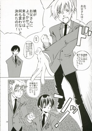 (C70) [Ichinichi Sanjou (Jinguu Kozue)] Ohimesama wa Muku na Yuugi ni Mi o Yudaneru (Ouran High School Host Club) - Page 33