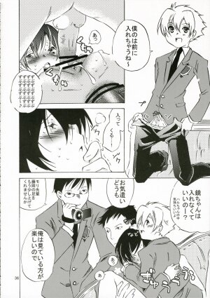 (C70) [Ichinichi Sanjou (Jinguu Kozue)] Ohimesama wa Muku na Yuugi ni Mi o Yudaneru (Ouran High School Host Club) - Page 35