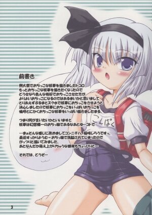 (C72) [Schwester (Inasaki Shirau)] Kirenu Mono nado Anmari Nai! (Touhou Project) - Page 2