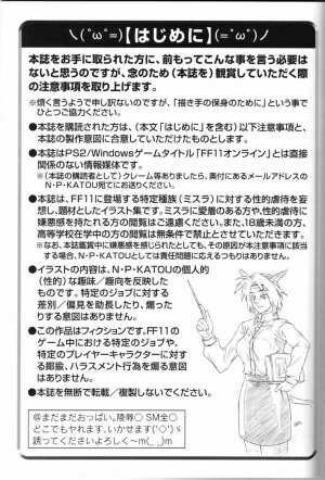 (C67) [NP Virus Jouryuusho (N-P-KATOU)] Mithman Report FILE:00-FILE:15 (Final Fantasy XI) - Page 2