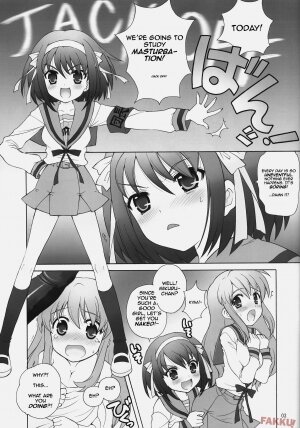 (COMIC1) [SimaSima System (Nagisawa You)] Suzumiya Haruhi no Daikenkyuu! (The Melancholy of Haruhi Suzumiya) [English] [FAKKU] - Page 3