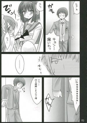 (SC32) [Tougesakuraya (Kiba Satoshi, Mutsuki Izumo, Yukian)] Yukai na Itadura (The Melancholy of Haruhi Suzumiya) - Page 14