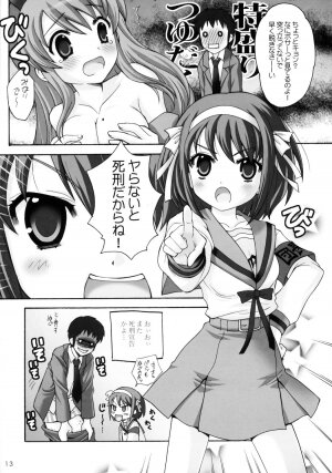 (C70) [SimaSima System (Nagisawa Yuu)] Yaranai to Shikei dakara! (The Melancholy of Haruhi Suzumiya) - Page 12