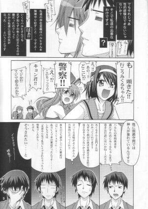 (C70) [GOLD RUSH (Suzuki Address)] SOS-Dan Shiki Sekai Kyuushutsu | Sos-dan style World Rescue (The Melancholy of Haruhi Suzumiya) - Page 9