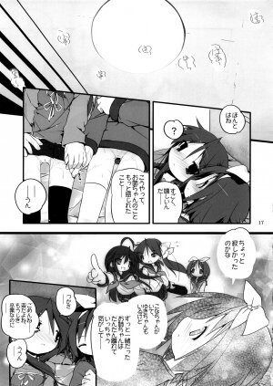 (C73) [Zenpou Fuchuui (Kuroba)] Hiiragi Shimai Aibu Manual (Lucky Star) - Page 18