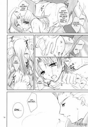 (C66) [Happy Water (Kizaki Yuuri)] Restraint. (Fate/stay night) [English] [Fakku!] - Page 14