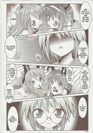 (C73) [Kaientai (Shuten Douji)] Melancholy Princess 3 (The Melancholy of Haruhi Suzumiya) [English] [desudesu] - Page 3