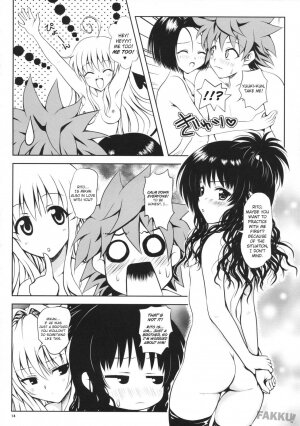 (C74) [Shiawase Kanmiryou (Yuki Tomoshi)] TryLOVE-ru (To LOVE-Ru) [English] {FAKKU} - Page 14