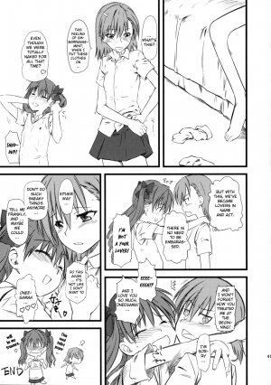 (COMIC1☆3) [Hi-PER PINCH (clover)] Oneesama! Oneesama! Oneesamaaaaa!!! (Toaru Majutsu no Index) [English] [biribiri] - Page 40