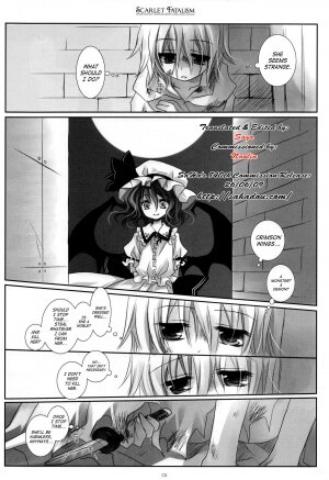 (Reitaisai 6) [CHRONOLOG, Rengaworks (Sakurazawa Izumi)] Scarlet Fatalism (Touhou Project) [English] [SaHa] [Incomplete] - Page 4