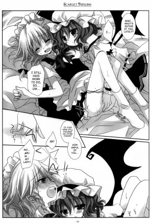 (Reitaisai 6) [CHRONOLOG, Rengaworks (Sakurazawa Izumi)] Scarlet Fatalism (Touhou Project) [English] [SaHa] [Incomplete] - Page 8