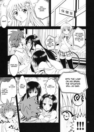 [Gangontou (Fukori)] Anoko-tachi ga Taihen na Koto ni Nattemasu 2 (To LOVE-Ru) [English] {doujin-moe.us} - Page 4