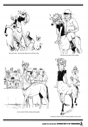 (C83) [Hyakki Yakou (Z-ton)] Centaur Musume de Manabu Hajimete no Thoroughbred | Learning With Centaur Girls: Introduction To The Thoroughbred [English] [4dawgz + Thetsuuyaku] - Page 12