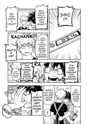 (Douyara Deban no Youda! 12) [Kometubu (Rittiri)] Kazehiki Kacchan to Boku no Koubousen | The Battle Between Sick Kacchan and Me (Boku no Hero Academia) [English] {Butsu} - Page 7