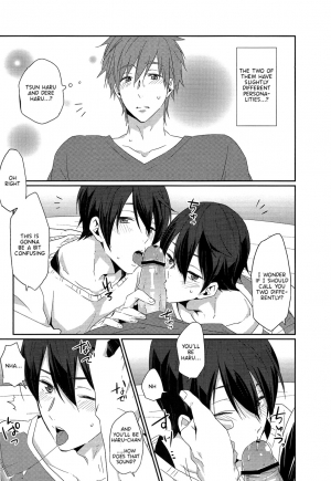 (Renai Jiyuugata! Osaka Taikai 2) [KH. (Yuki)] Ryote ni Haru. | A Haru in Both Hands. (Free!) [English] {Anneioux} - Page 6