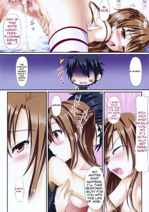 (COMIC1☆6) [TwinBox (Hanahanamaki, Sousouman)] Himitsu no Shinkon Nikki | Newly-Married Couple's Secret Diary (Sword Art Online) [English] {woootskie} [Decensored] - Page 12