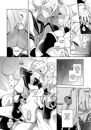 (Kagamine Kotoha!) [Wonderland (Suzumi)] Issho no Ofuton de Nenai to Derarenai Heya [Seijin Mukai] (VOCALOID) [English] - Page 12