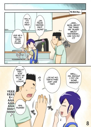 [Freehand Tamashii] Yome ga Hataraiteru Aida, Okaasan ga Suru Kubiwa. | While My Wife's Working, I'll Collar Her Mother [English] {AbaDe & Psyburn21} - Page 8