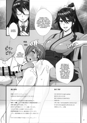 (C87) [serious graphics (ICE)] ICE BOXXX 15 Kaisou -night warfare- (Kantai Collection -KanColle-) [English] [Chocolate + LWB] - Page 27