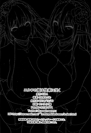 (C87) [H.B.A (Usagi Nagomu)] Elf no Hime wa Kairaku ni Naku [English] [Facedesk] - Page 42