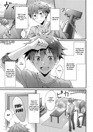 (MIRACLEFESTIV@L!!12) [Rofu Pukaj (Nesou)] Zenkai! Toshishita Kareshi-Ryoku | Full Power! A Younger Boyfriend's Capability (THE IDOLM@STER SideM) [English] [Anzu] - Page 3