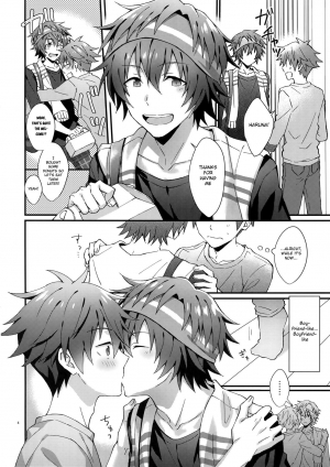 (MIRACLEFESTIV@L!!12) [Rofu Pukaj (Nesou)] Zenkai! Toshishita Kareshi-Ryoku | Full Power! A Younger Boyfriend's Capability (THE IDOLM@STER SideM) [English] [Anzu] - Page 4