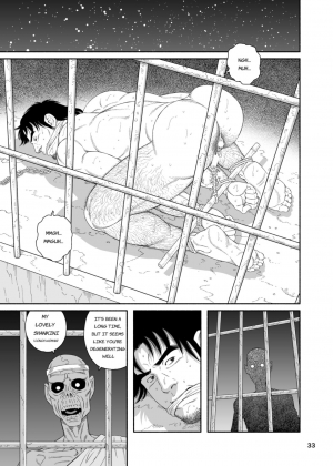  [Bear's Cave (Tagame Gengoroh)] Mitsurin Yuusha Dorei-ka Keikaku Bitch of the Jungle - Enslaved [English] [Digital]  - Page 34