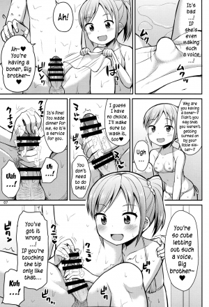 (C87) [Asatsuki Dou (Youta)] Oniichan Socchi mo Aratte Ageyokka♥ | I'm going to wash you down there, too, Big brother♥ [English] [yuripe] - Page 7