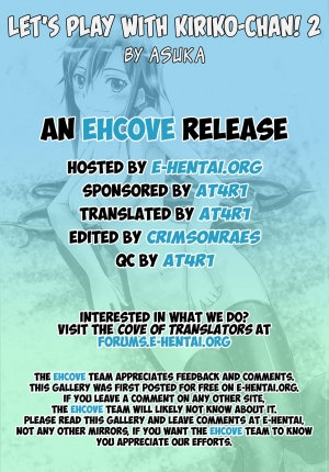  (C88) [AQUA SPACE (Asuka)] Kiriko-chan to Asobou! 2 | Let's play with Kiriko-chan! 2 (Sword Art Online) [English] [EHCOVE]  - Page 28