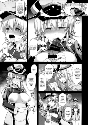 (COMIC1☆15) [Akuten Soushin (Kokutou Nikke)] Kanmusu Chakunin Prinz Eugen & Bismarck Shussan Hensai Botai Teikyou (Kantai Collection -KanColle-) [English] [Doujins.com] - Page 8