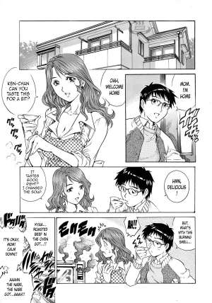 [Yanagawa Rio] Okaa-san no Amai Nukumori | Stepmother's Sweet Warmth (Momoko-san no Nama Shitagi) [English] (Ranzu/Laruffi) - Page 3