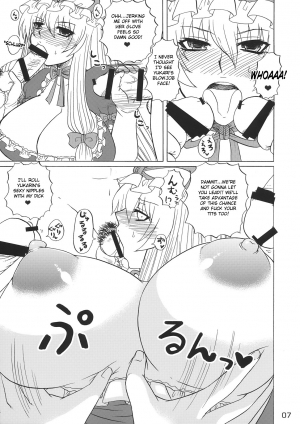 (Reitaisai 6) [Honey Bump (Nakatsugawa Minoru)] Yukari-sama Opants Haite kudasai yo!! | Yukari, Please Wear Your Panties!! (Touhou Project) [English] [Chocolate] - Page 7