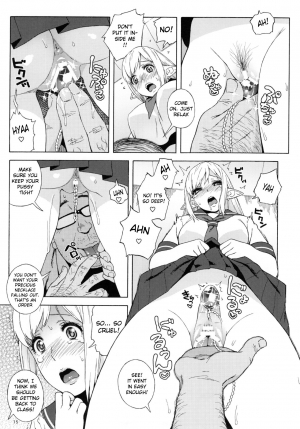 (C90) [666PROTECT (Jingrock)] Tenkousei JK Elf 2 -Kegasareta Konyaku no Akashi- [English] {doujins.com} - Page 15