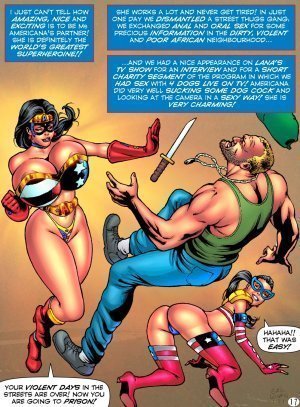 Ms Americana & Wonder Girl Dildo Fever Anal - Page 17