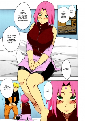 (C92) [Karakishi Youhei-dan Shinga (Sahara Wataru)] Botan to Sakura (Naruto) [English] [Colorized] - Page 5
