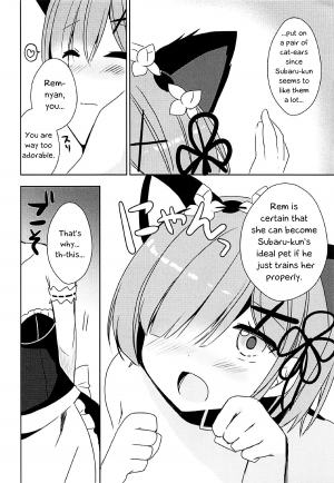  (C93) [moriQ (Mori Airi)] Shall I make Rem-nyan go Nyan Nyan? | Rem-nyan to Nyannyan Suru? (Re:Zero kara Hajimeru Isekai Seikatsu) [English] [EHCOVE]  - Page 10