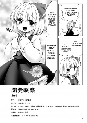 [Yosutebito na Mangakaki (Tomoki Tomonori)] Kaihatsu Minkan (Touhou Project) [English] {Mant} [Digital] - Page 35