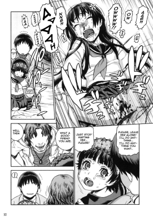 (C77) [DECOPPACHI (Hidiri Rei)] Toaru Jiken no Heroines | A Certain Event's Heroines (Toaru Kagaku no Railgun) [English] =LWB= - Page 12