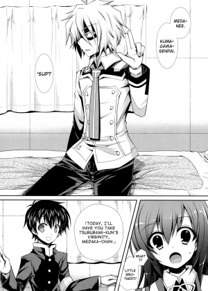  (C83) [Sugar*Berry*Syrup (Kuroe)] Medaka-chan Sakunyuu 4 ~Kumagawa-kun ni Aka-san mo Ryoujoku Sarechau Hon | Kumagawa-kun Rapes Aka-san~ (Medaka Box) [English] {doujin-moe.us}  - Page 7