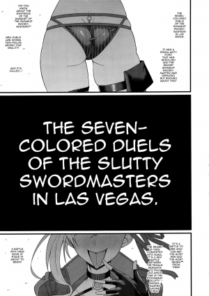 (C97) [Digianko (Ankoman)] Las Vegas Bitch Kengou Sex Nanairo Shoubu | The Seven Colored Duels of the Slutty Swordmasters in Las Vegas (Fate/Grand Order) [English] - Page 3