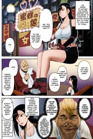 (C96) [High Thrust (Inomaru)] Tifa-san no Fuuzoku Koushuu | Tifa's Sex Service Training (Final Fantasy VII) [English] {Doujins.com} [Colorized] - Page 4