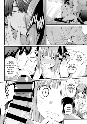 (C97) [Bad Mushrooms (Chicke III, 4why)] Nibun no Yuudou | Half Seduction (Gotoubun no Hanayome) [English] - Page 22