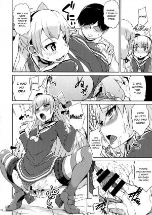 (Houraigekisen! Yo-i! 25Senme) [Mizuwari Neko (Toyo)] Futari wa Yomekan!! | You Two Will Be My Wife Ships!! (Kantai Collection -KanColle-) [English] {Doujins.com} - Page 14