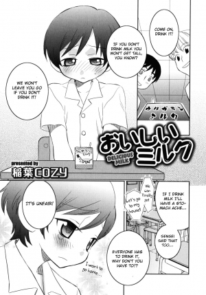 [Inaba Cozy] Oishii Milk - Delicious Milk (Nure x Otokonoko - Ero Shota 10) [English] [Otokonoko Scans] - Page 2